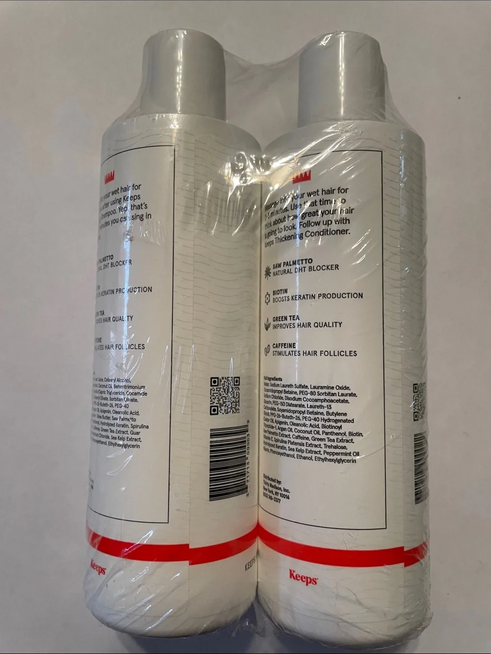 Thickening Shampoo & Conditioner for Men, 8 Oz Each Anti-Thinning Hair Care Duo,